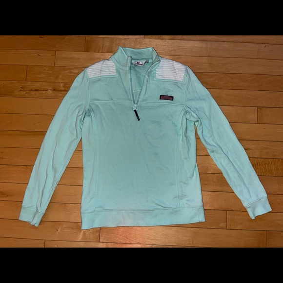 Vineyard Vines Tops - Vineyard Vines teal quarter zip size S